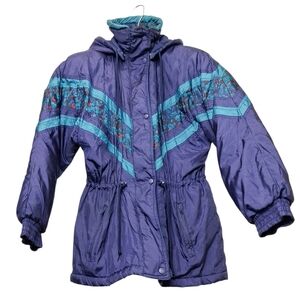 Women's Purple and Teal Puffer Jacket